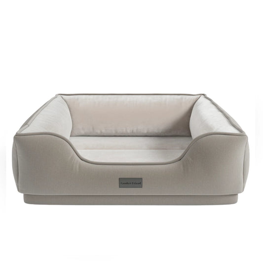 Goodest Friend Premium Orthopedic Pet Sofa Bed for Dogs & Cats | Removable Washable Cover | Modern Grey | Anti-Slip Base