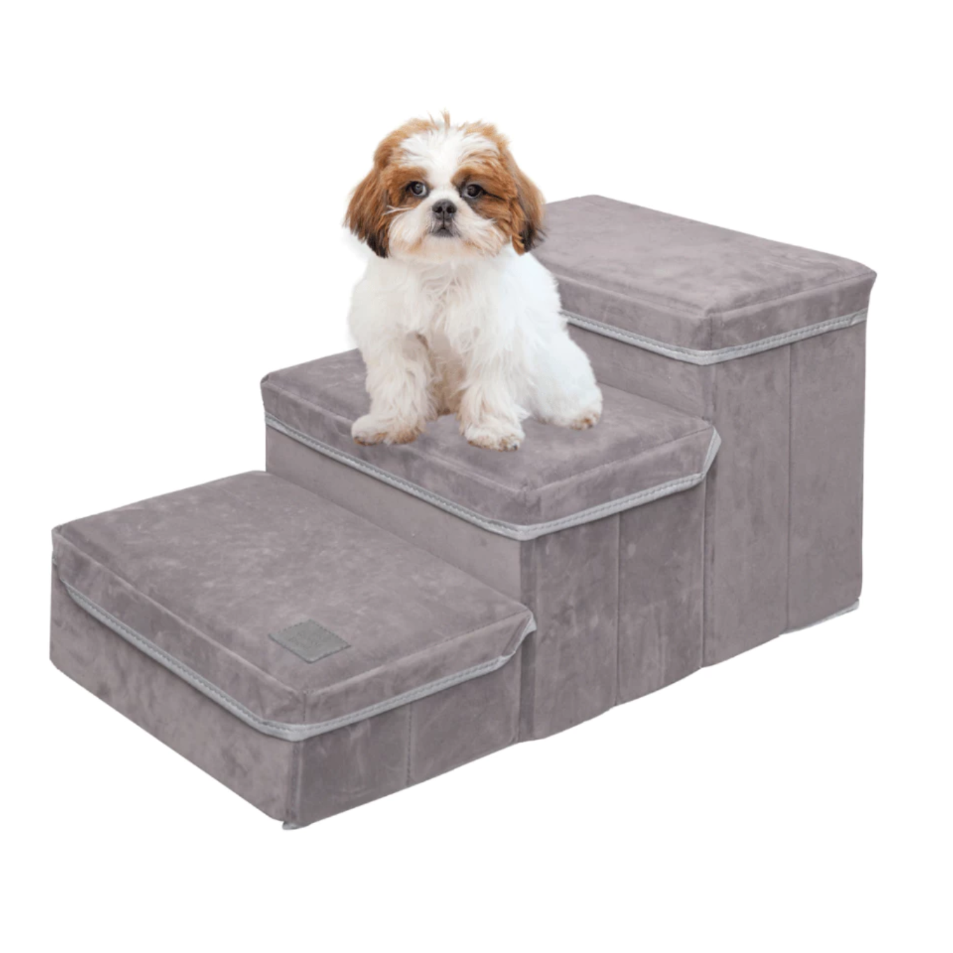 Goodest Friend Pet Stairs with Storage - Foldable Ramp Up Stairs for Easy Access to Sofa & Bed for Dogs & Puppies