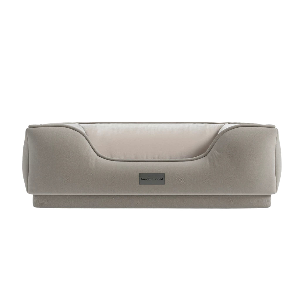 Goodest Friend Premium Orthopedic Pet Sofa Bed for Dogs & Cats | Removable Washable Cover | Modern Grey | Anti-Slip Base
