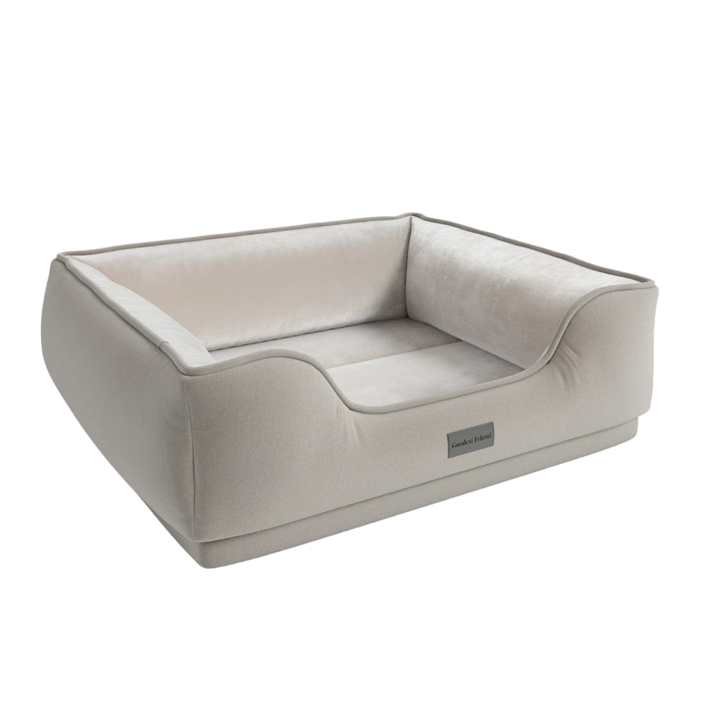 Goodest Friend Premium Orthopedic Pet Sofa Bed for Dogs & Cats | Removable Washable Cover | Modern Grey | Anti-Slip Base