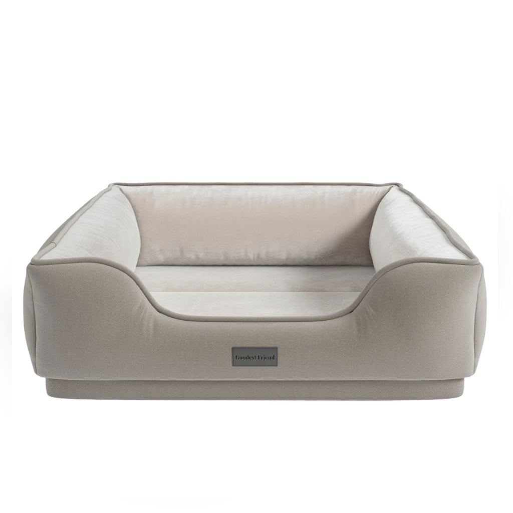 Goodest Friend Premium Orthopedic Pet Sofa Bed for Dogs & Cats | Removable Washable Cover | Modern Grey | Anti-Slip Base
